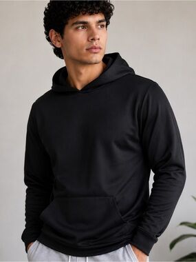 🖤 Ideology Men’s Black Performance Pullover Hoodie Size L Athletic Gym NWT Style